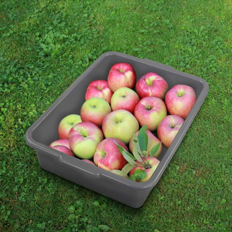 Ramddy Grey Commercial Bus Tubs, 13 L Plastic Dish Pans, 4 Packs - Image 4